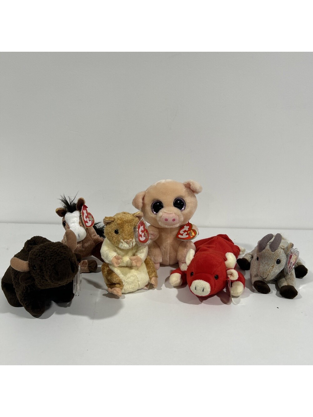 Ty Beanie Babies Farm Animal Lot Vintage